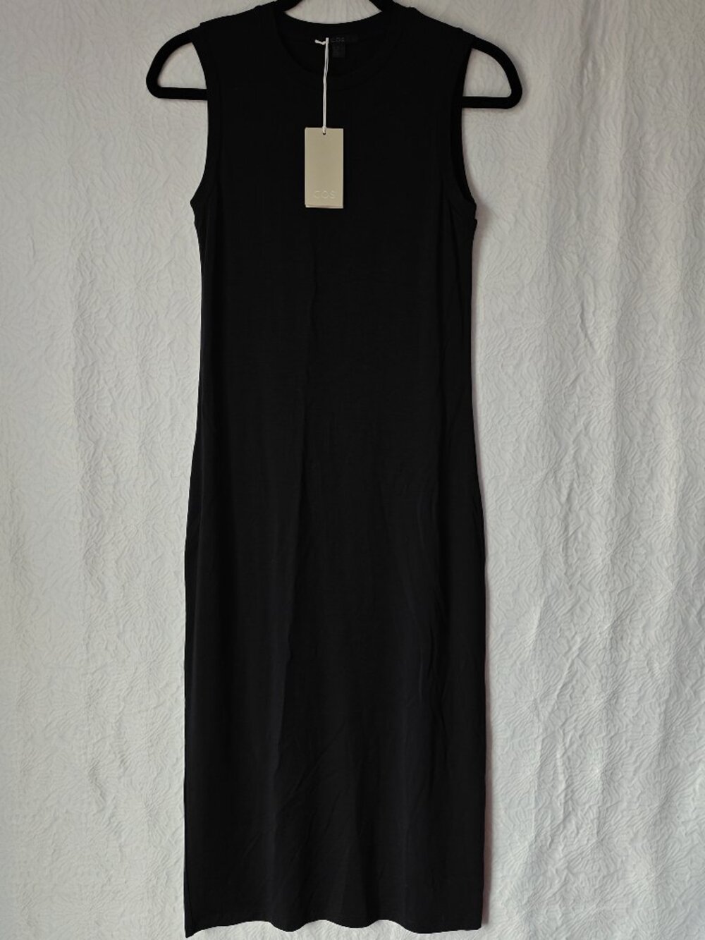COS Women’s Sleeveless Tencel/Lyocell Midi Dress Black Size XS Minimalist